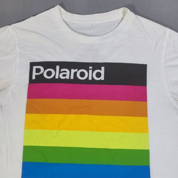 Polaroid T-shirt unisex size S white with graphic design - Picture 2 of 8